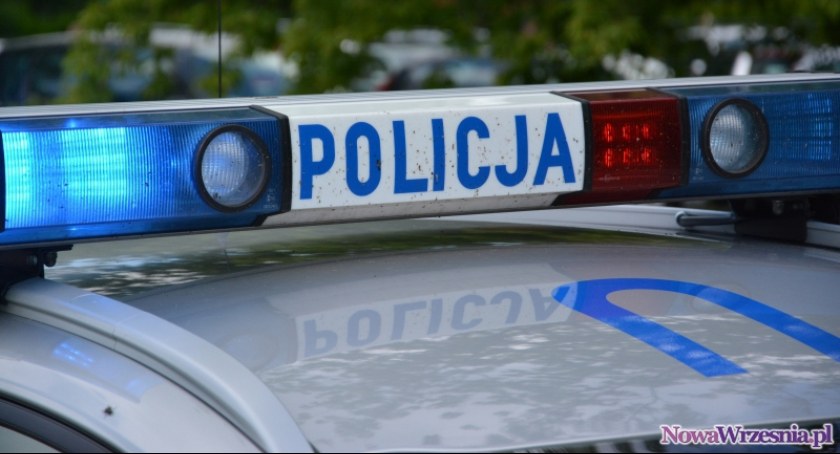 Na zdjęciu radiowóz wrzesińskiej policji
