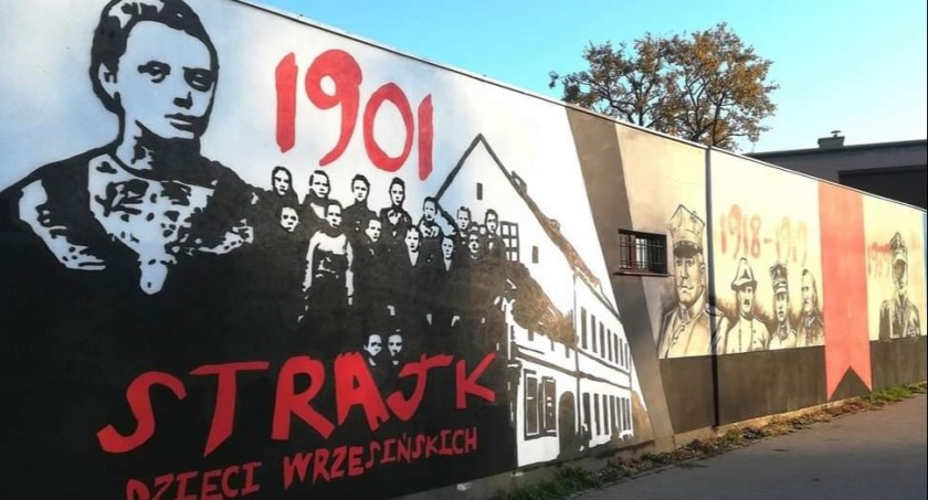 Wrzesiński mural poświęcony Dzieciom Wrzesińskim 