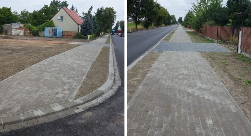 Na zdjęciu nowy chodnik 