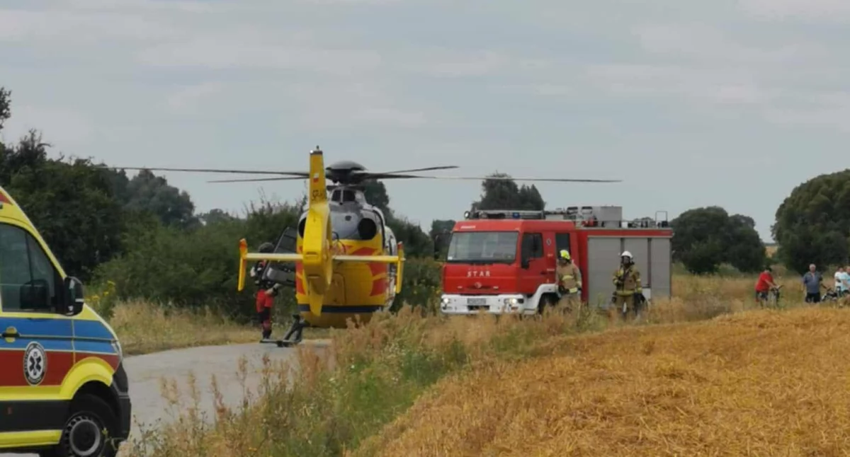 Kronika policyjna, Nieszczęśliwe zdarzenie drogowe udziałem latka hulajnodze elektrycznej - zdjęcie, fotografia