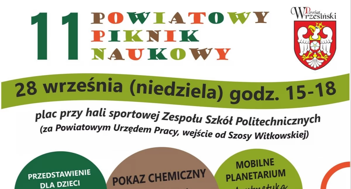 Zapowiedzi , Piknik Naukowy Wydarzenie pełne atrakcji zorganizowane przez Powiat wrzesiński - zdjęcie, fotografia