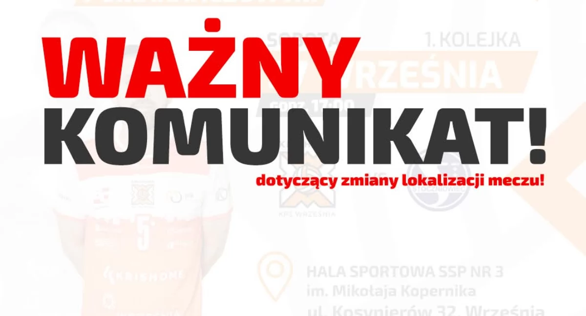 Siatkówka, Zmiana lokalizacji meczu - zdjęcie, fotografia
