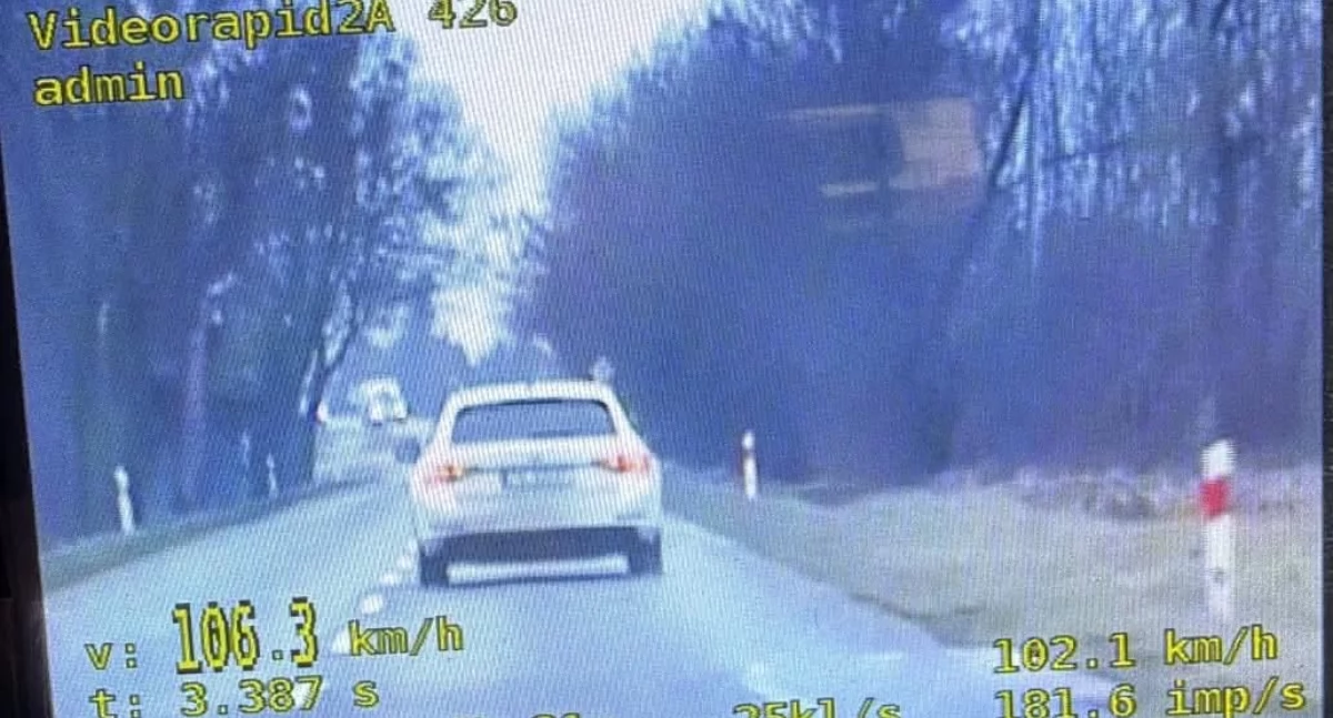 Kronika policyjna, Przekroczył prędkość terenie zabudowanym - zdjęcie, fotografia
