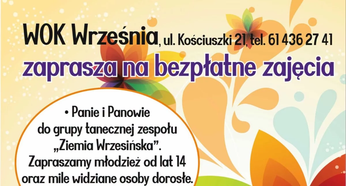 Zapowiedzi , Bezpłatne zajęcia mieszkańców - zdjęcie, fotografia