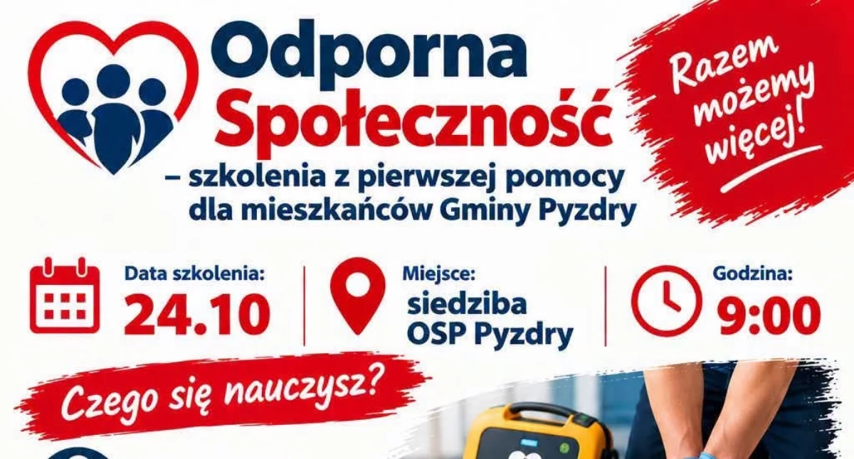 Zapowiedzi , Szkolenie pierwszej pomocy Pyzdrach - zdjęcie, fotografia