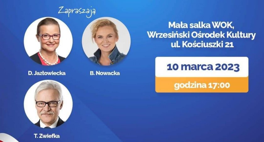 Zdjęcie przedstawia polityków którzy pojawią się we Wrześni. 