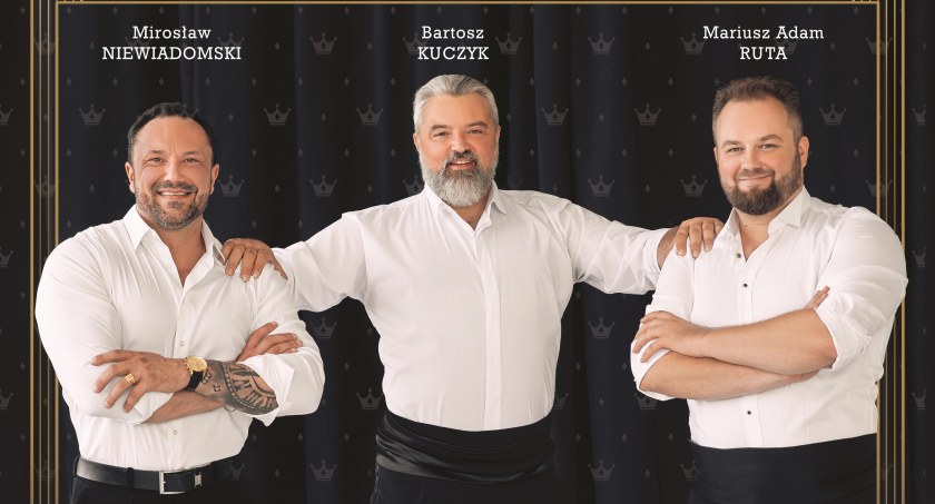 Na zdjęciu zapowiedź Koncertu Trzech Tenorów Vincero we Wrześni 