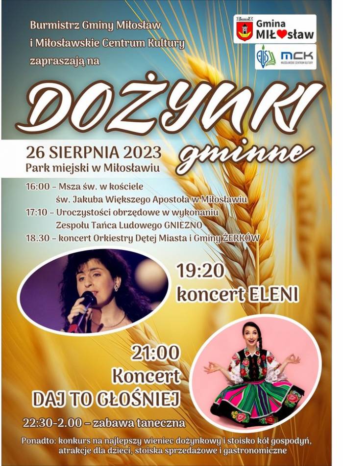 Dożynki gminne w Miłosławiu 2023