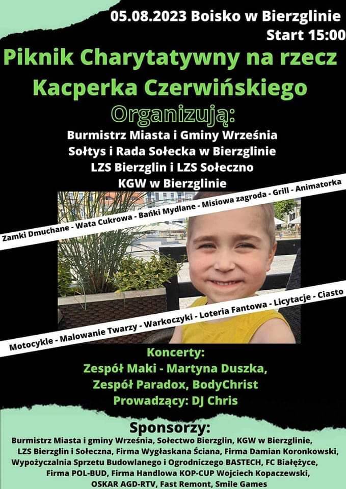 Piknik Charytatywny dla Kacperka Czerwińskiego w Bierzglinie 