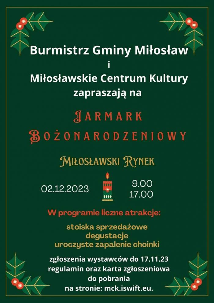 Jarmark bożonarodzeniowy w Miłosławiu