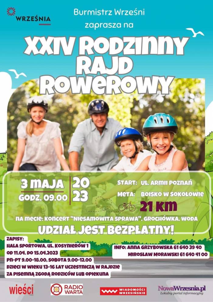 Rodzinny Rajd Rowerowy we Wrześni 2023