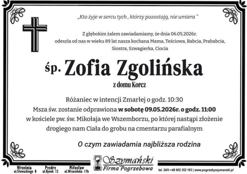 Zofia Zgolińska