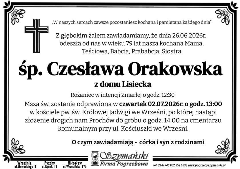 Czesława Orakowska 