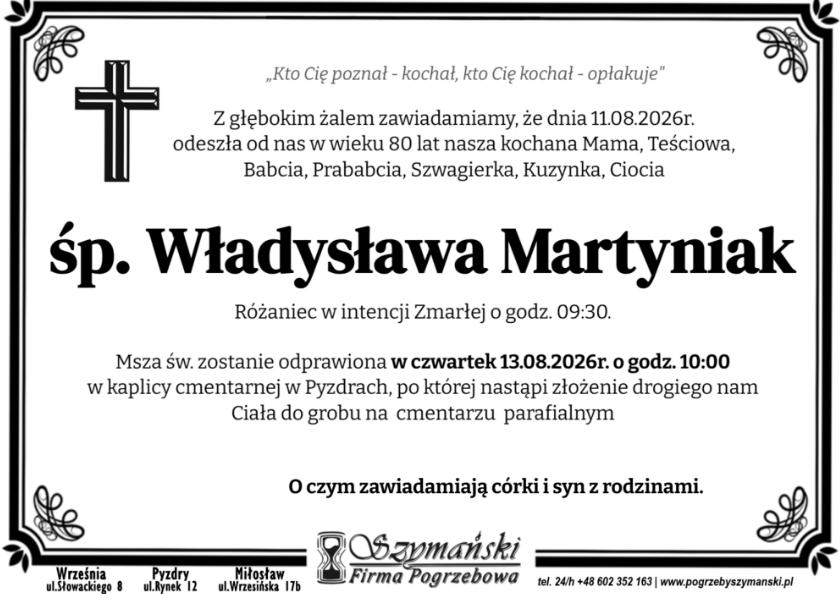 Władysława  Martyniak 