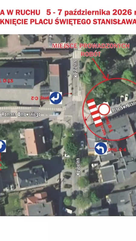 Uwaga kierowcy! Utrudnienia w centrum Wrześni 