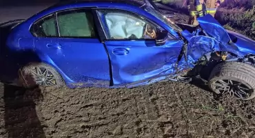 Nocny wypadek na krajowej 15 w Sokołowie 